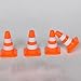 14pcs Miniature Road Cone Orange Mini Traffic Cones Plastic Sign Road Cone Roadblock Cone Sign Model Photo Prop for Small Orange Cones Construction Cones,Safety Barriers,Decorations