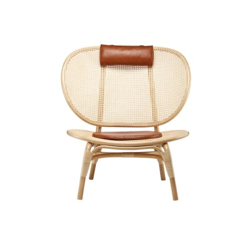 DIANXI Sofás Pequeños Silla de ratán Estilo nórdico, sofá Tejido a Mano, Individual for Sala Estar, Dormitorio, Silla Descanso Creativa Sofá para Dormitorio