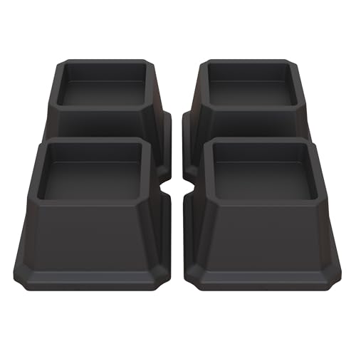 Lutown-Teen Rialzi per letti, 5,1 cm, resistenti, per divani, sedie, divani, tavoli, set da 4, colore nero