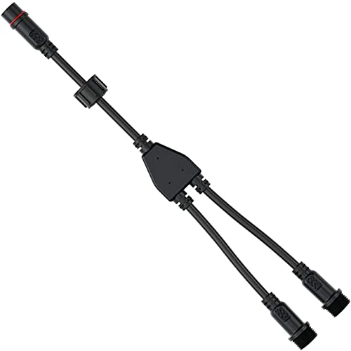 2 Way Lighting Splitter Connector 2Pin Y Shape 1 Male to 2 Female Extension Cable Connector for LED...