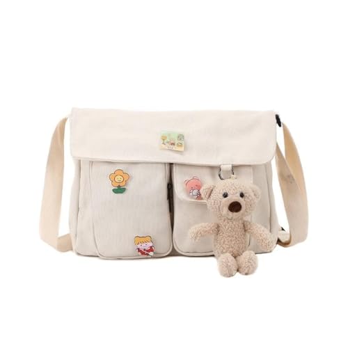 PRAGARI Canvas Cute Bag with Pins