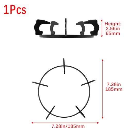Risbay Cast Iron Gas Stove Wok Rack,7.28Inch Wok Support Ring Brackets,Milk Pot Wok Support Holder,Black