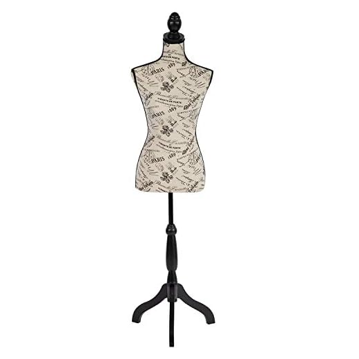 Dressform Mannequin Torso Dress Form 60-67 Inch Height Adjustable Female Model Display Mannequin Body High Density Foam with Wooden Tri-Pod Stand for Sewing Dressmakers Dress Jewelry Display
