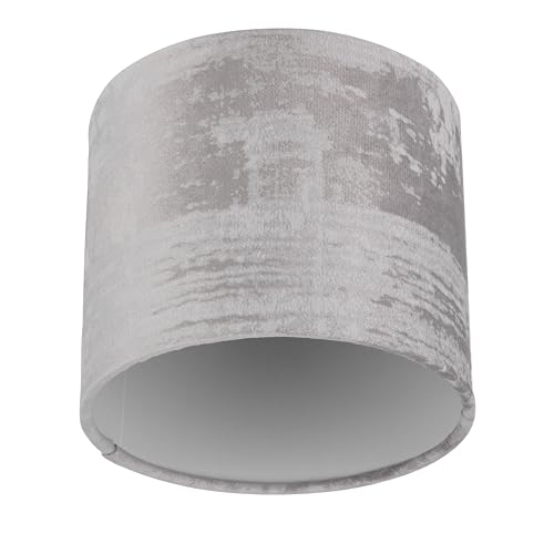 REV - REV Abat-jour en aspect vintage pour lampe de table, suspension et sur pied, diamètre 14 cm, rond, gris