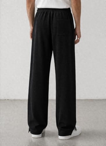 Image of ENDEAVOUR WEAR Men's Baggy Oversized Track Pants | Premium Cotton Rich Fabric | Straight Loose Fit Non-Cuffed | Gym, Streetwear & Casual Comfort Track Pants Lounge Pants