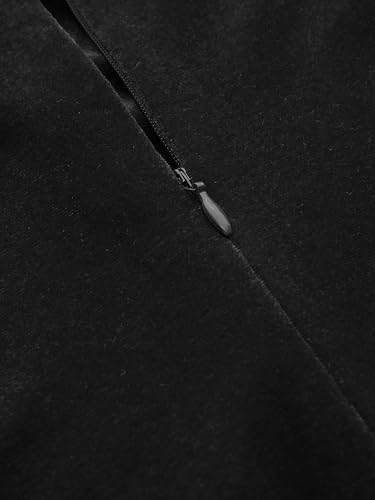 CIDER Velvet Women Mini Dress Square Neck Ruffle Short Zipper Party Dress Middle Waistline3