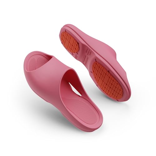 Image of KENROLL KM228 Non Slip Shower Shoes, Arch Support EVA Slides | rubber anti-slip outsole, cushioned sole, side drainage, toe protection, ideal for seniors adults family, bathroom pool beach