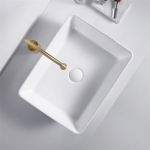 Lavabos de baño sobre encimera con elegante diseño de mármol y cerámica 6