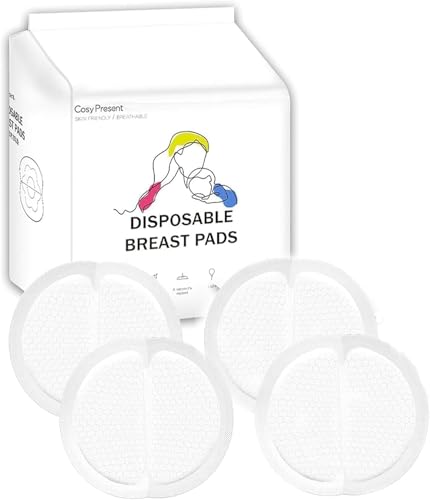 100Pcs Disposable Nursing Breast Pads Breast Pads for Breastfeeding Ultra Thin & Soft Portable Nipple Pads Super Absorbent Postpartum Pad for Maternity Keep Dry Nipple Pad for New Moms