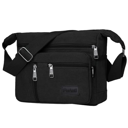 Rylae Herren Crossbody Bag, Canvas Messenger Bag, Schultertasche,...