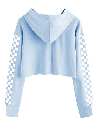 Image of Imily Bela Kid Crop Tops Girls Hoodies Plaid Long Sleeve Fashion Sweatshirt | Cute Shirts, Fashion Clothes 5-14 Years Old