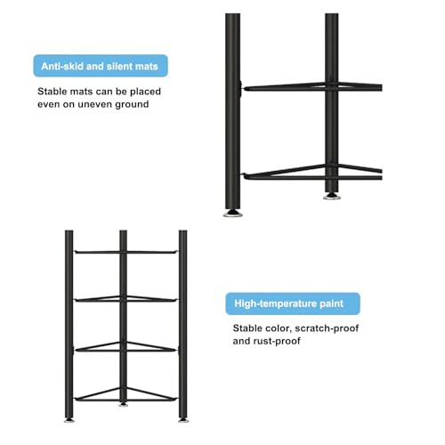 Estante para pelotas de ejercicio y medio equilibrio con soporte triangular 7