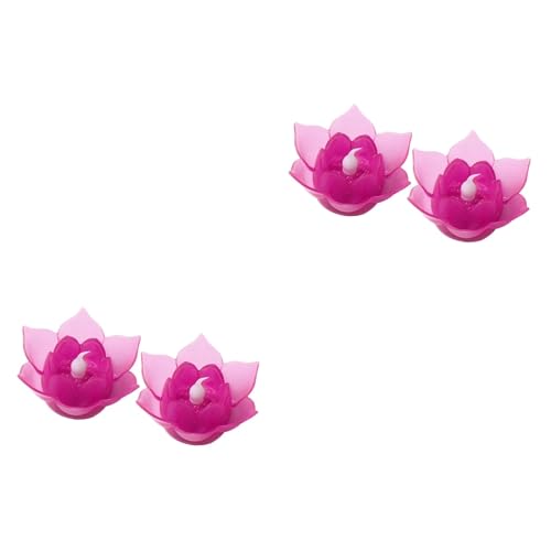 Lámparas LED de vela lotus decorativas luz de noche electrónica para fiestas y hogar