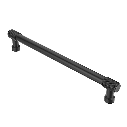 Alzassbg 7-1/2" Matte Black Cabinet Pulls and Handles 6 Pack, AL3017MB