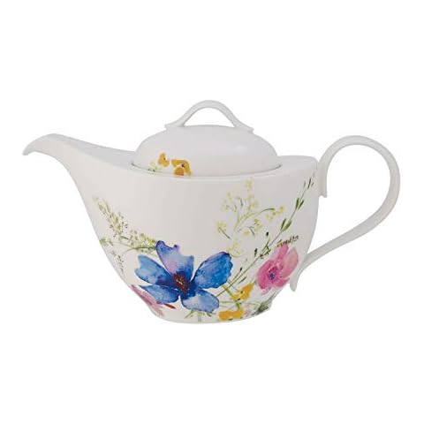 Villeroy und Boch Mariefleur Basic Teekanne, 1,2 Liter, Premium Porzellan Cover