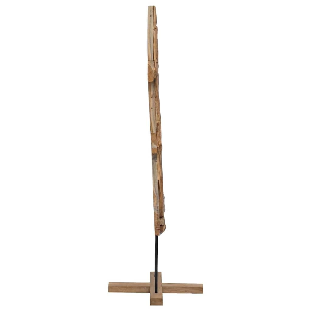 Árbol de Navidad de madera maciza de teca, 90 cm, color marrón