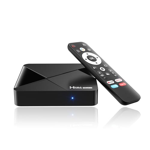 Android 14.0 TV Box, 2026 Última Caja Android Box 8K con RAM 2G ROM 16G Rockchip RK3518 WiFi 6 BT5 3D HD 2K 4K @ 60FPS Smart TV Box Internet con Control Remoto Bluetooth HS86 MINI14