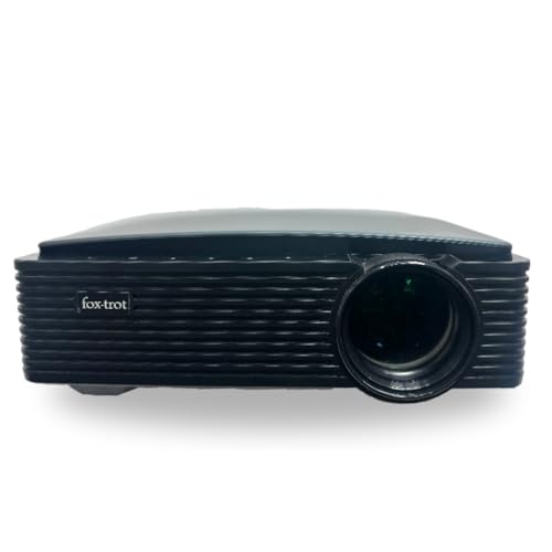 Image of fox-trot Led Projector with 5500 Lumens, 1080p Full HD Native, Upto 250 Inches Display, iOS Screen Mirroring, 5 Watt Speaker (White)