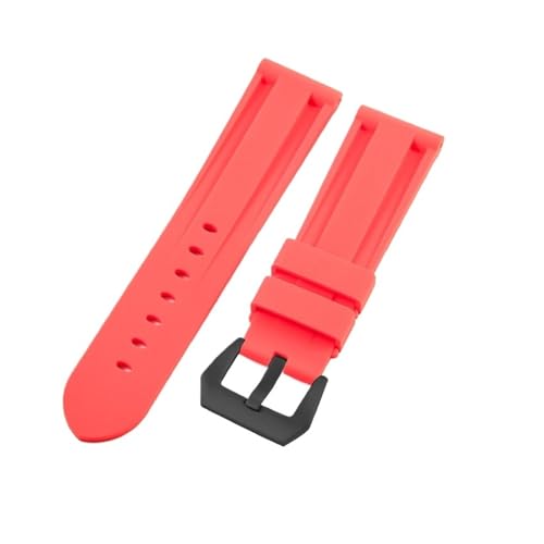 SUNJIA o[EHb`oh 20mm 22mm 24mm 26mm Xgbv plCuXbg Xgoh Yxg X|[c VRXgbvɑΉ(Red-black,24mm)