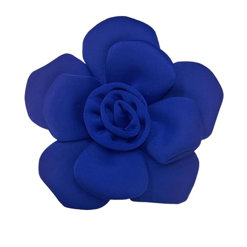 Image of Chunky Fabric Flower Brooch Pin for Women Girls Fashion Dainty Layered Rose Camellia Flowers Corsage Boutonniere Brooches Lapel Pins Elegant Wedding Holiday Party Dress Accessories Jewelry