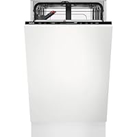 AEG 7000 Series Integrated Dishwasher FSB73427Z, 9 settings, 45cm, Airdry and SatelliteClean Technology, Delay Start, Built-In Dishwasher, Adjustable Upper Basket, dB44, 818x446x550mm, White, Class D