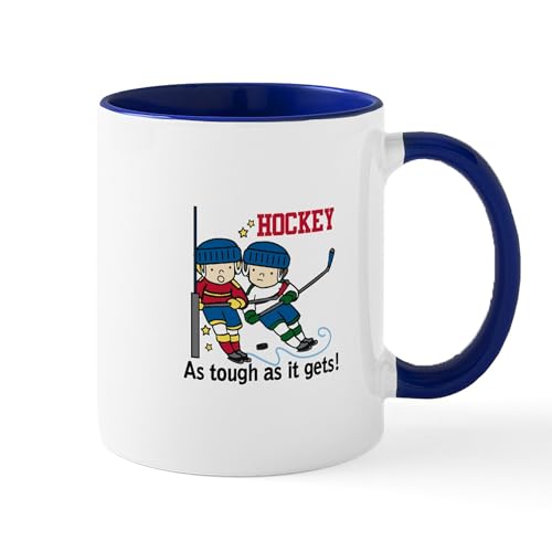 Taza de café de cerámica 11 oz con diseño Hockey Tough miniatura 1