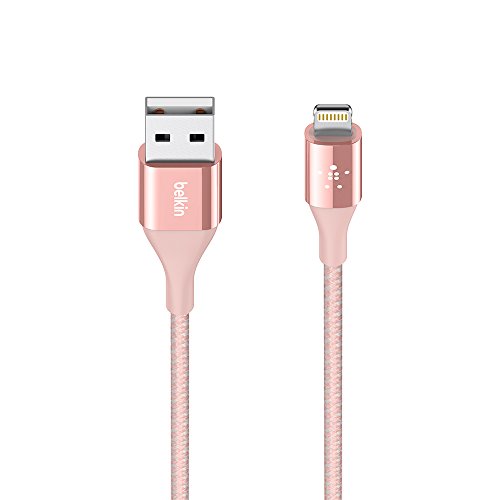 Belkin Mixit Duratek Lightning To Usb Cable - Mfi-Certified Iphone Charging Cable For Iphone 11, 11 Pro, 11 Pro Max, Xs, Xs Max, Xr, X, 8/8 Plus And More (4Ft/1.2M), Rose Gold #TOP1