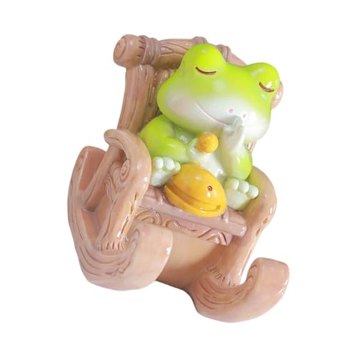 Supporto per telefono da scrivania in resina a forma di rana supporto per smartphone decorativo ornamento da tavolo per casa ufficio scuola sollievo dallo stress rane decorazione regalo