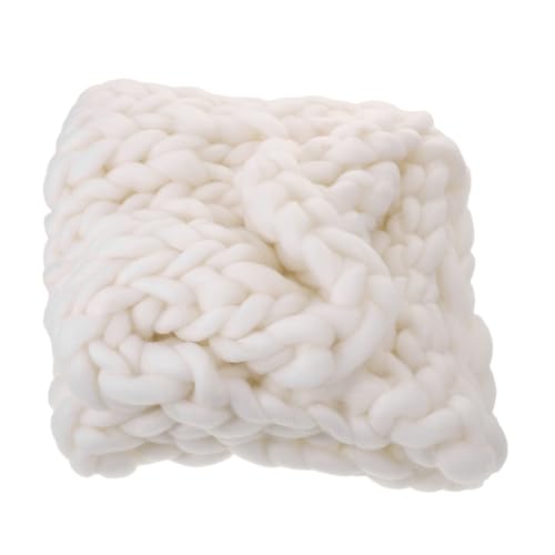 TOBBOMEY Weißes Neugeborenen Foto Strickdecke