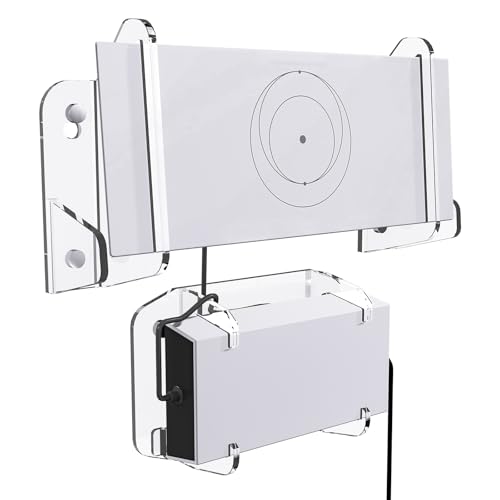 CaSZLUTION Starlink Gen3 Wall Mount Kit - Acrylic Mounting Bracket for Starlink Gen 3 Mesh Router & Power Supply (Clear)
