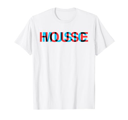House Music Glitch Optical Illusion - EDM Rave DJ T-Shirt