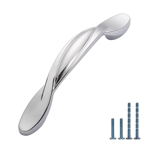 Image of Asidrama 30 Pack 3 Inch(76mm) Polished Chrome Kitchen Cabinet Handles, Cabinet Pulls Kitchen Cabinet Hardware for Cupboard Drawer Pulls