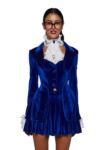 Dolls Kill Groovy Baby Costume Set - Velvet Dress & Skirt Spy Outfit by Trickz N' Treatz - Large