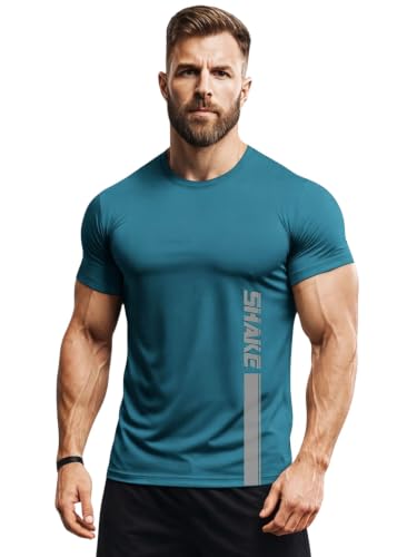 Image of 3Colours RGB Active Fit Men's Sports T-Shirt - Lightweight Quick Dry Polyester Gym & Running Wear-Shake