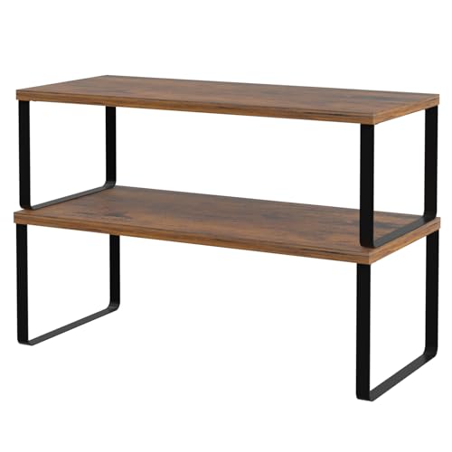 NEX Cabinet Organizer Shelf, Set of 2 Kitchen Counter Shelves,