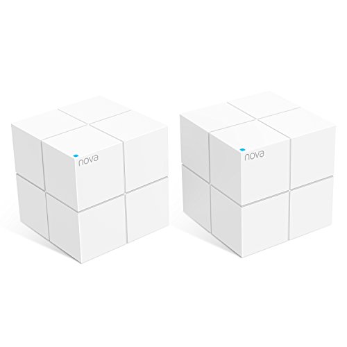 Tenda Nova MW6-2 Whole Home Mesh Wi-Fi System; Get Rid of Wi-Fi Dead Zones; 4000sq² Wi-Fi Coverage, Two Gigabit Network Ports, App Control, Easy Set Up, Pre Configured (Pack of 2)