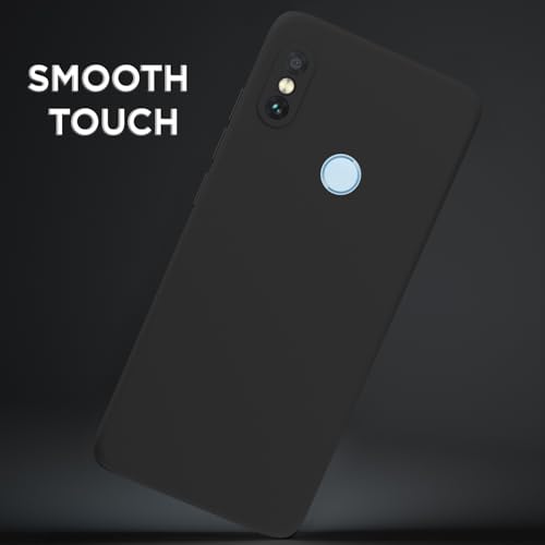 Image of Outlouders Back Cover for Redmi Note 5 Pro | Camera Protection | Durable Soft Matte Silicone Bumper Case (Black)