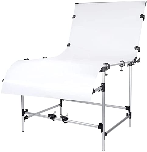 Myoyay Photo Background Shooting Table 39X79Inch Photography Lighting Table Product Photography Backdrop Stand Table Top Still Life Tables For Product Exhibition Backdrop #TOP6