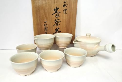 萩焼/茶器/急須/湯冷/湯呑6個 煎茶道具 煎茶器 煎茶器セット 萩焼き 天龍窯 湯のみ 6客 宝瓶