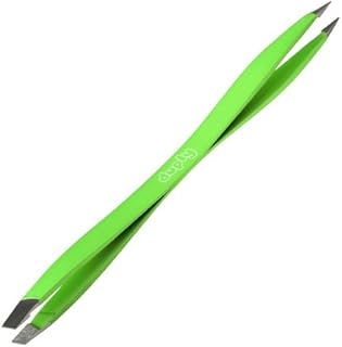 Duply Tweezers Pinzas de Depilar con Doble Punta, Verde
