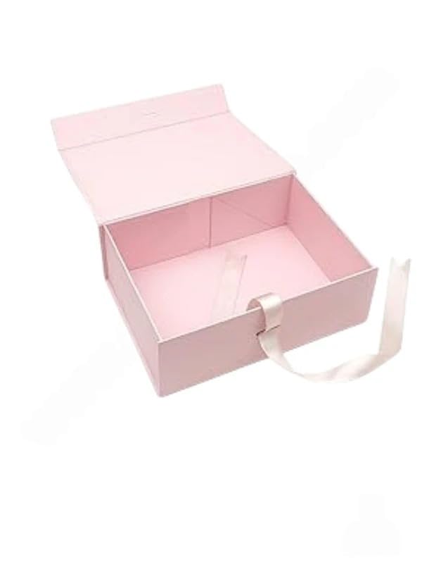 Image of Awestuffs Premium Pink Gift Boxes for Gift Packaging, Reusable Decorative Gift Boxes (23 x 16 x 10 cm) for Hampers, Weddings, Birthdays, Return Gifts & Corporate Gifts (Pack of 6)