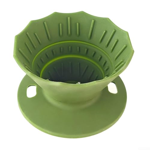 HomeVortex Gotero de café de silicona plegable, portátil para verter sobre taza de filtro con patrón en espiral, cafetera plegable de 1 a 2 tazas para viajes, camping, uso doméstico, negro (verde)