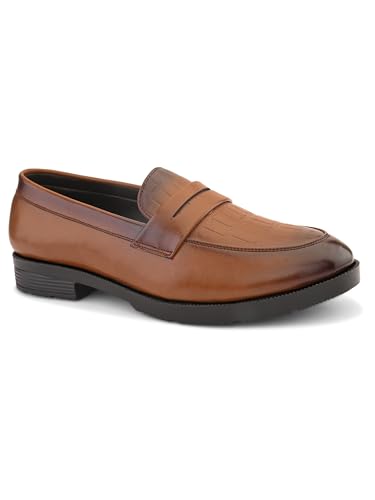 Image of STANPHORD Men Formal Loafer Shoes | PU Leatherette Slip-On Moccasins | Cushioned Anti-Slip | Office Business Casual (TPSL 25010)