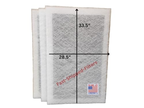 Fast-Shipped-Filters 3 Pack 30×36 Replacement Filter Pads Compatible with Biologic3 Air Cleaner 30×36 Refill White