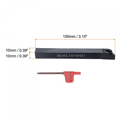sourcing map Indexable CNC Lathe Turning Tool Holder, 93° SDJCL1010H07 3/8" Shank 40CrMo-42CrMo Steel Carbide Turning Tool Holder for Turning Grooving Threading 2 sourcing map Indexable CNC Lathe Turning Tool Holder, 93° SDJCL1010H07 3/8" Shank 40CrMo-42CrMo Steel Carbide Turning Tool Holder for Turning Grooving Threading - Image 2