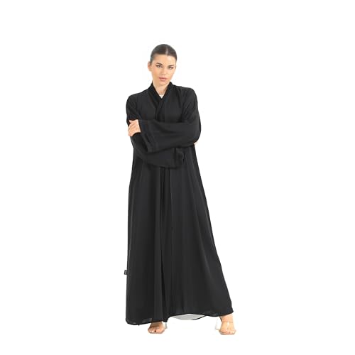 Bedoon Essm 100% Original Abaya | Style-SADA | Model- 99MQO | Black Size 54 | Japanese Krip Fabric | Simple Elegant Design