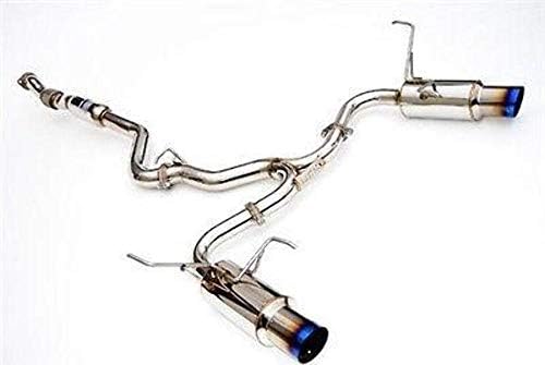 Invidia (HS11STIGTT) N1 Twin Outlet Single Layer Cat-Back Exhaust System with Titanium Tip for Subaru WRX STI 4-Door