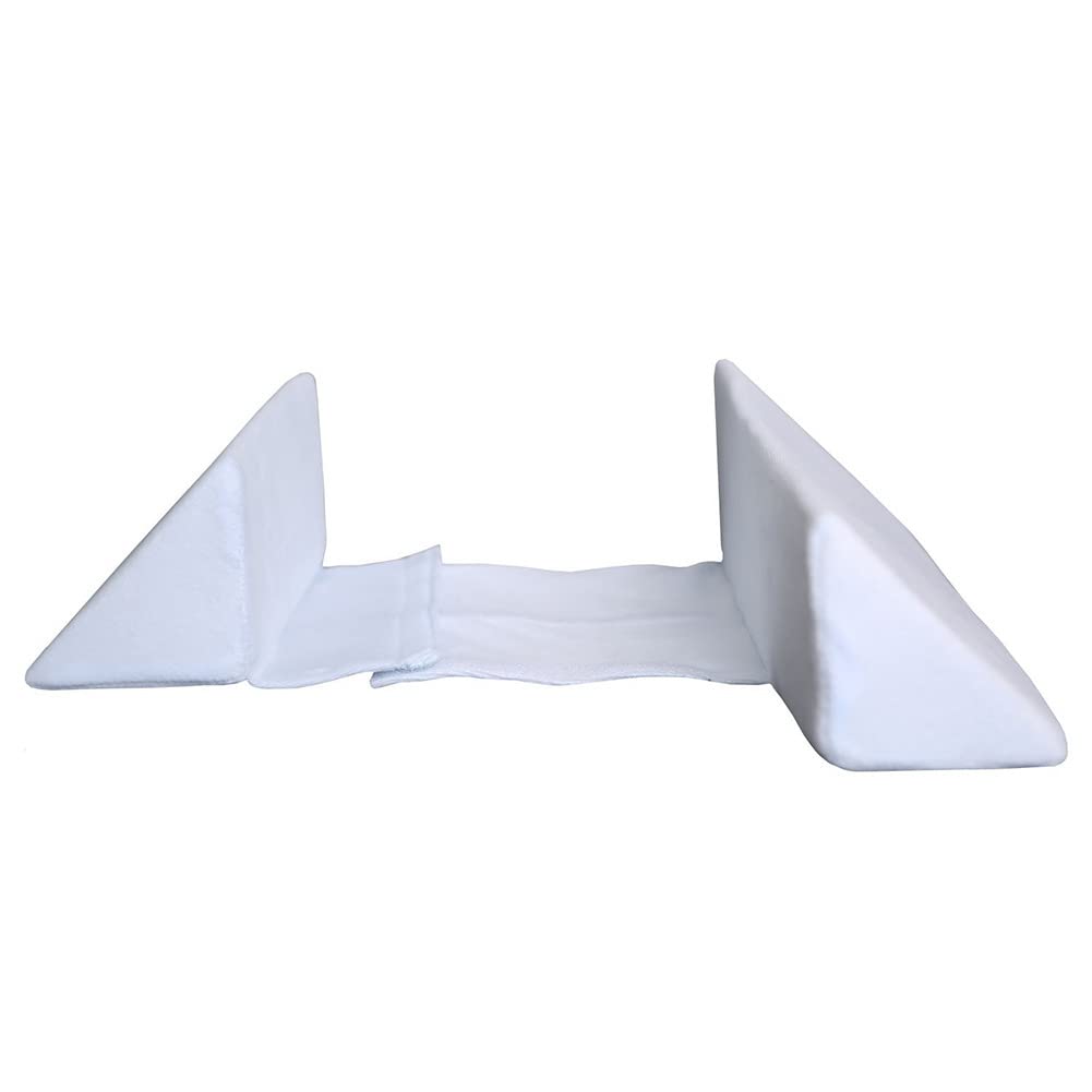 Cuscino Laterale Paracolpi,tipico 43 x 10 x 22 cm, cuscino regolabile laterale, cuscino di posizionamento rimovibile, batuffolo di cotone con schienale, anti-rotolamento (Bianco)