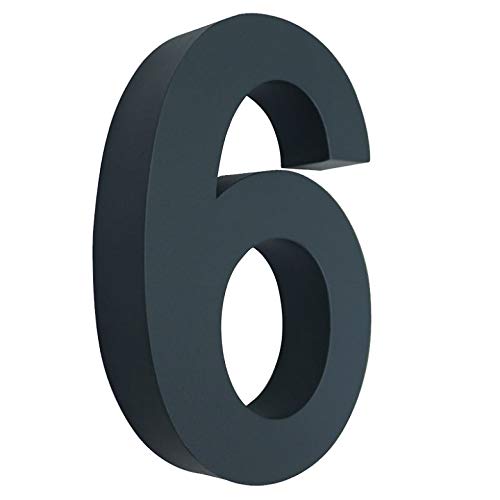 Huisnummer | roestvrij staal 3D | 3 mm diep, 14 cm hoog | geborsteld en roestvrij | met montagemateriaal (2