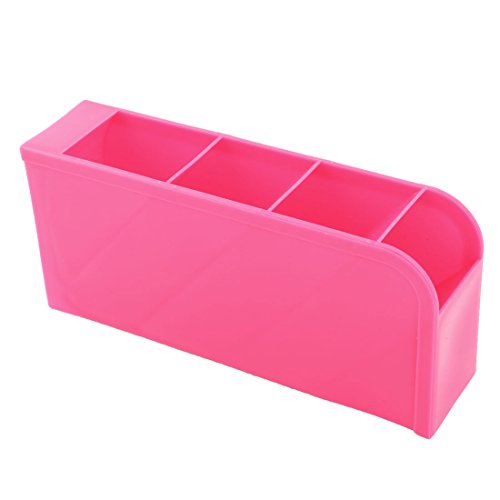 Ruilogod Caja divisora de cajones de almacenamiento con 4 ranuras para escritorio y hogar, color fucsia (id: 9bc 01b 9f4 aba 7ff